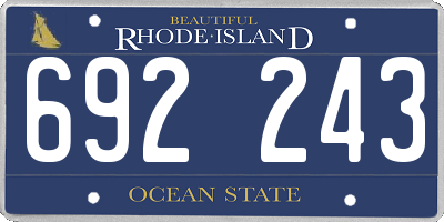 RI license plate 692243