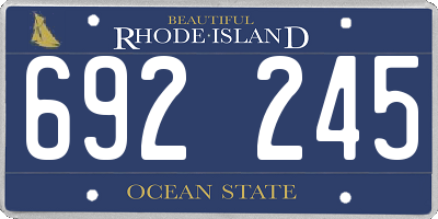 RI license plate 692245