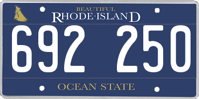 RI license plate 692250