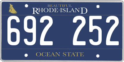 RI license plate 692252