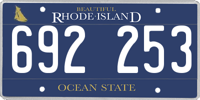 RI license plate 692253
