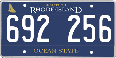 RI license plate 692256