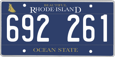RI license plate 692261