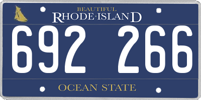 RI license plate 692266