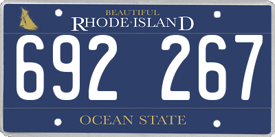 RI license plate 692267