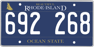 RI license plate 692268