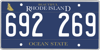 RI license plate 692269