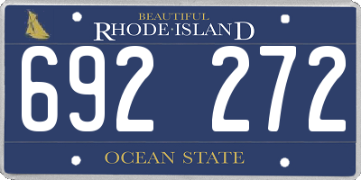 RI license plate 692272