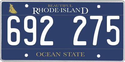 RI license plate 692275
