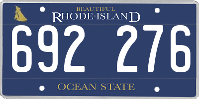 RI license plate 692276