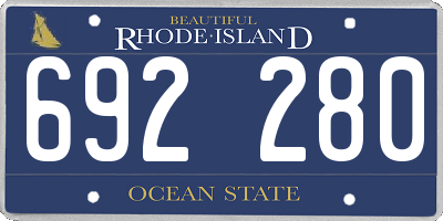 RI license plate 692280