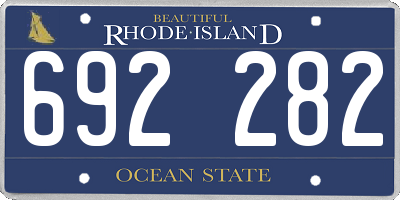 RI license plate 692282