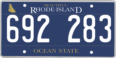 RI license plate 692283