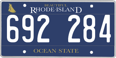 RI license plate 692284