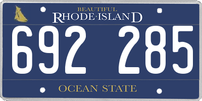 RI license plate 692285
