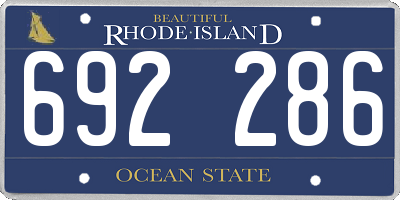 RI license plate 692286