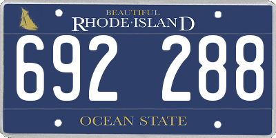 RI license plate 692288