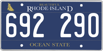 RI license plate 692290