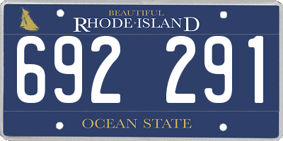 RI license plate 692291