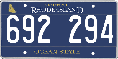 RI license plate 692294