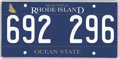 RI license plate 692296