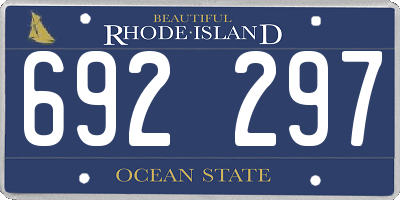 RI license plate 692297