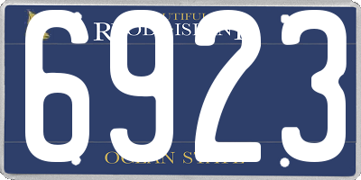 RI license plate 6923