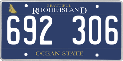 RI license plate 692306