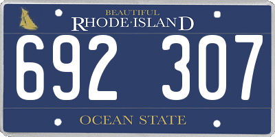 RI license plate 692307