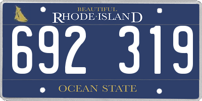 RI license plate 692319
