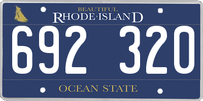 RI license plate 692320