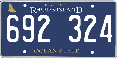 RI license plate 692324