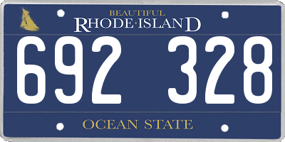 RI license plate 692328