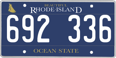 RI license plate 692336