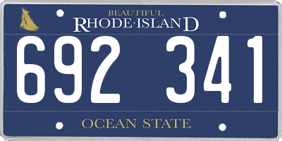 RI license plate 692341