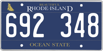 RI license plate 692348