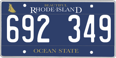 RI license plate 692349