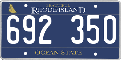 RI license plate 692350