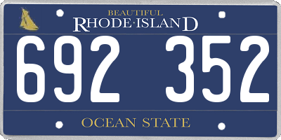 RI license plate 692352