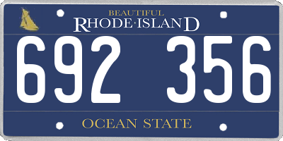 RI license plate 692356
