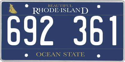 RI license plate 692361