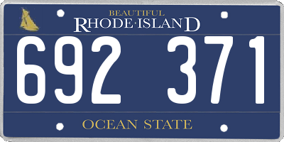 RI license plate 692371