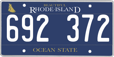 RI license plate 692372