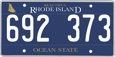 RI license plate 692373