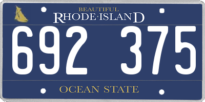 RI license plate 692375
