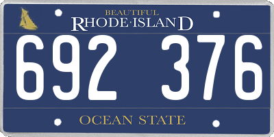 RI license plate 692376