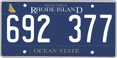 RI license plate 692377