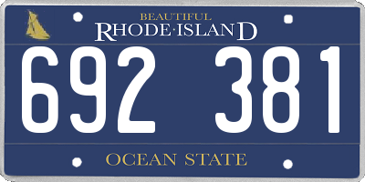 RI license plate 692381