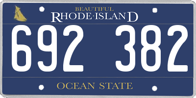 RI license plate 692382