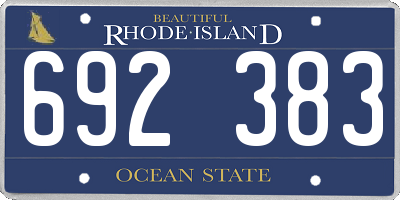 RI license plate 692383